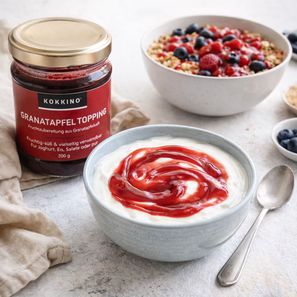 KOKKINO Granatapfel-Topping – fruchtige Granatapfelsauce – 200 g