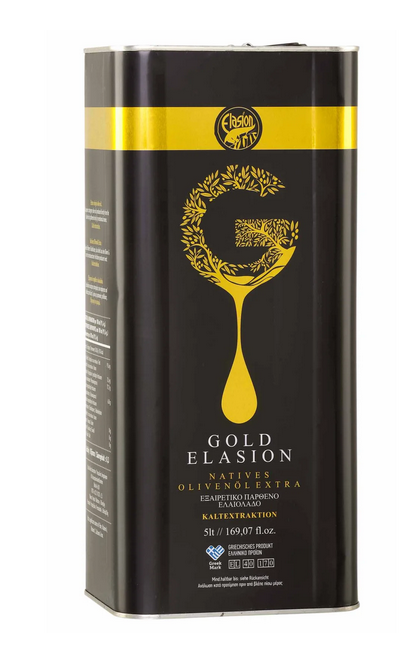 Elasion Gold Olivenöl – 5 L Kanister | Extra Nativ aus Kreta | 100 % Koroneiki