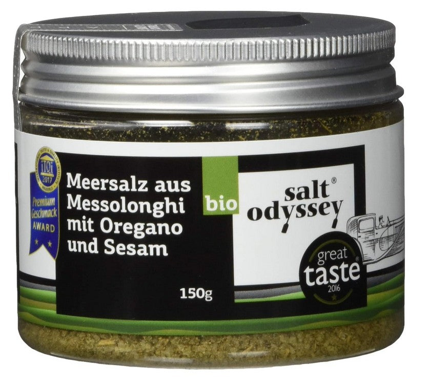 Salt Odyssey – Meersalz mit Oregano & Sesam im Glas