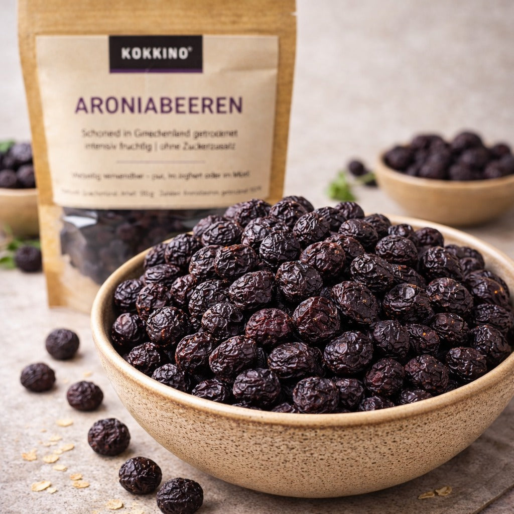 KOKKINO Getrocknete Aronia 100 g – Naturbelassene Aroniabeeren aus Griechenland