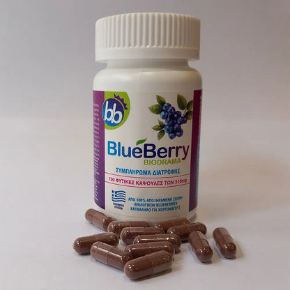 Blaubeer-Kapseln – 60 Stück | Bio Heidelbeer-Extrakt – hochdosiert & vegan