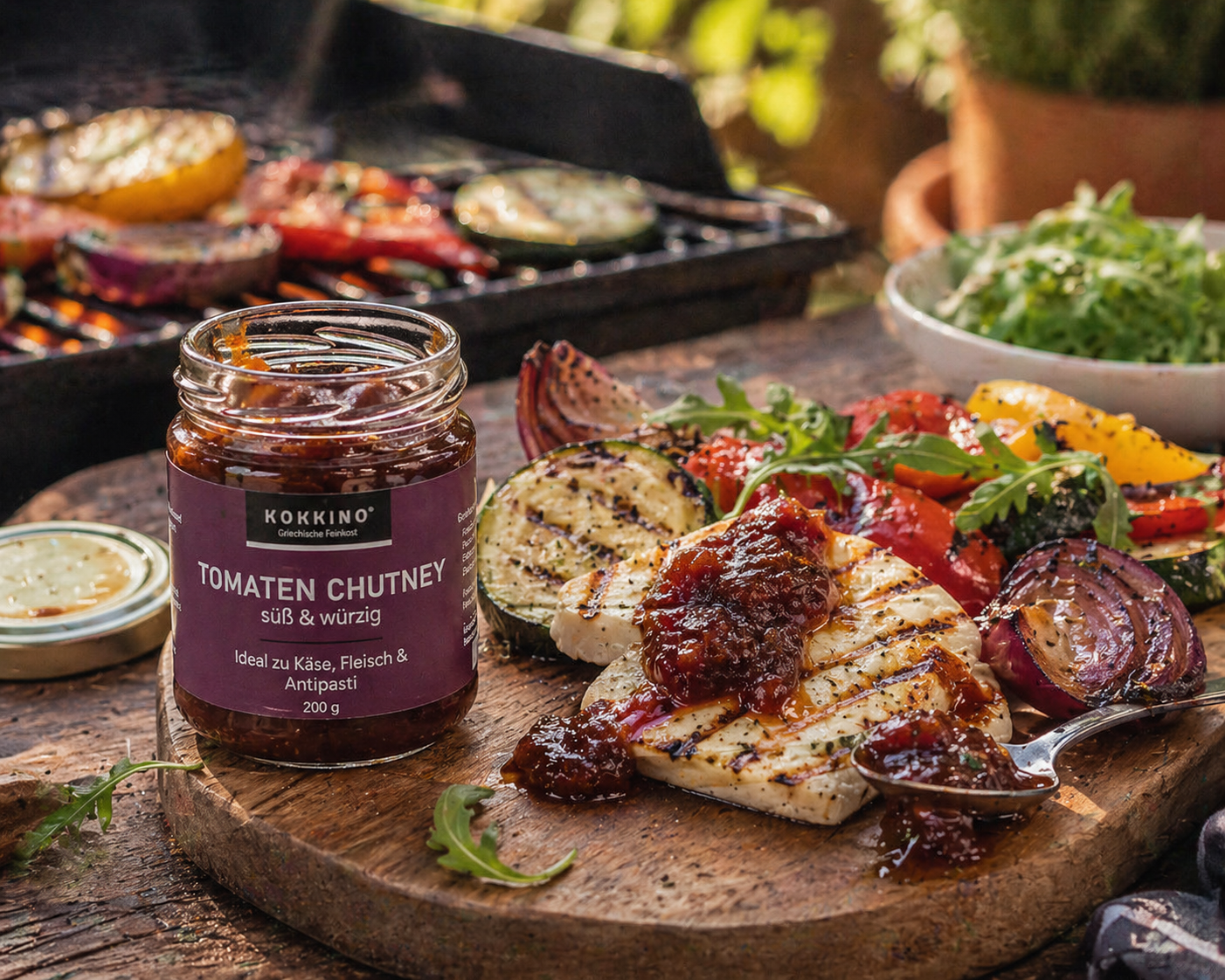 KOKKINO Tomaten Chutney – Fruchtiger Tomaten Dip & Aufstrich 200 g