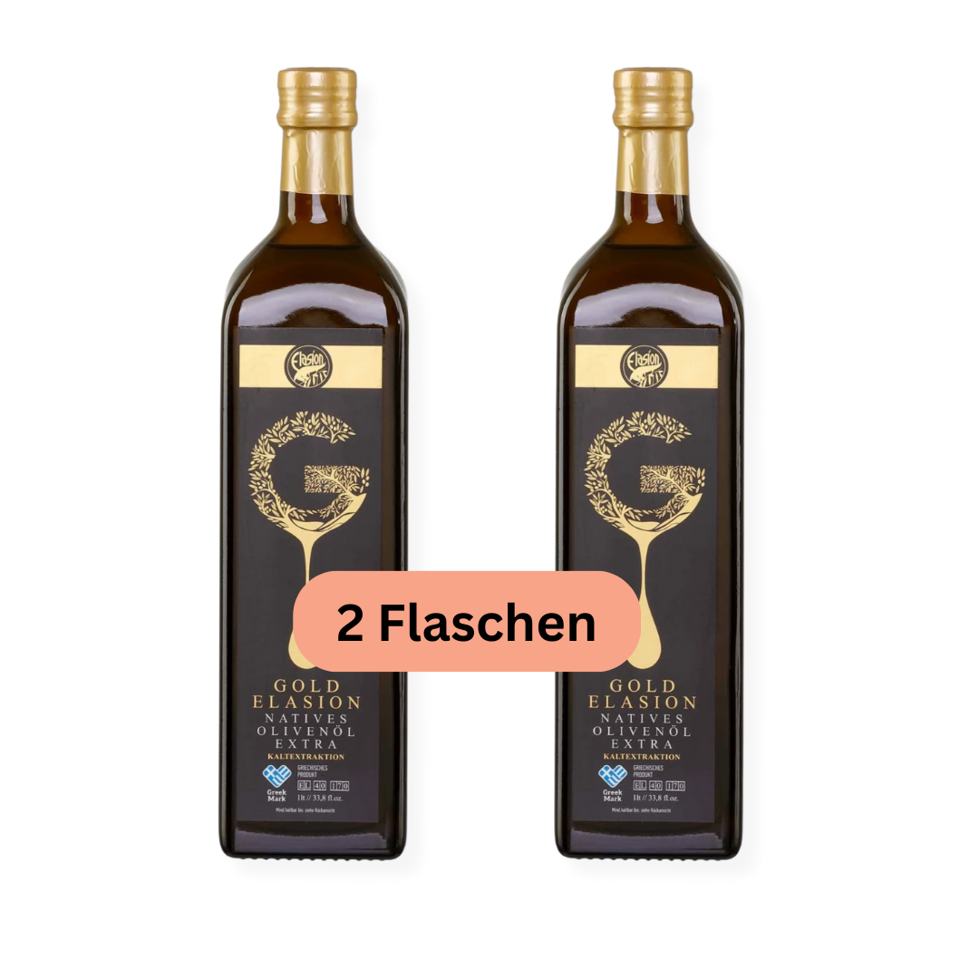 Elasion Gold Olivenöl – 1 L | Extra Nativ aus Kreta | 100 % Koroneiki