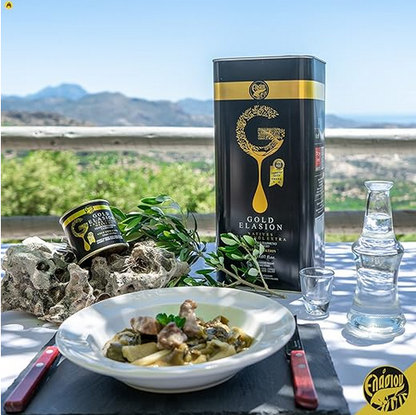 Elasion Gold Olivenöl – 1 L | Extra Nativ aus Kreta | 100 % Koroneiki
