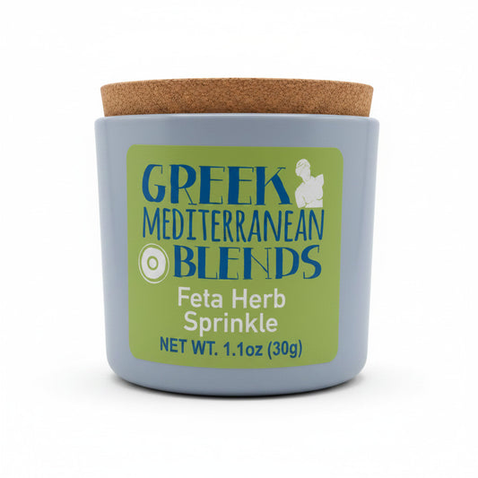Griechische Feta Kräutermischung – 30 g Glas mit Korkdeckel