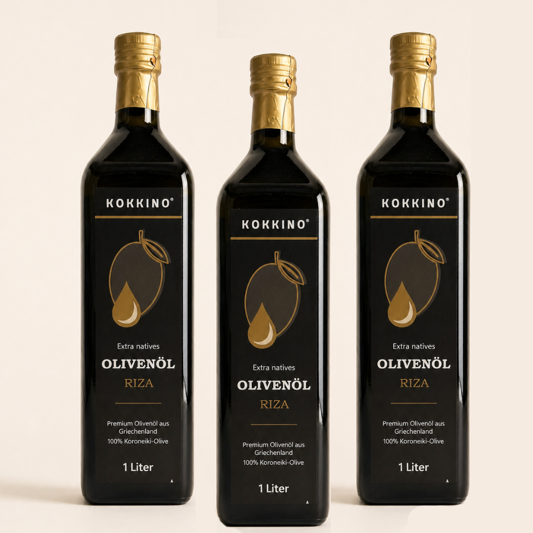 KOKKINO RIZA – Natives Olivenöl Extra aus Kreta