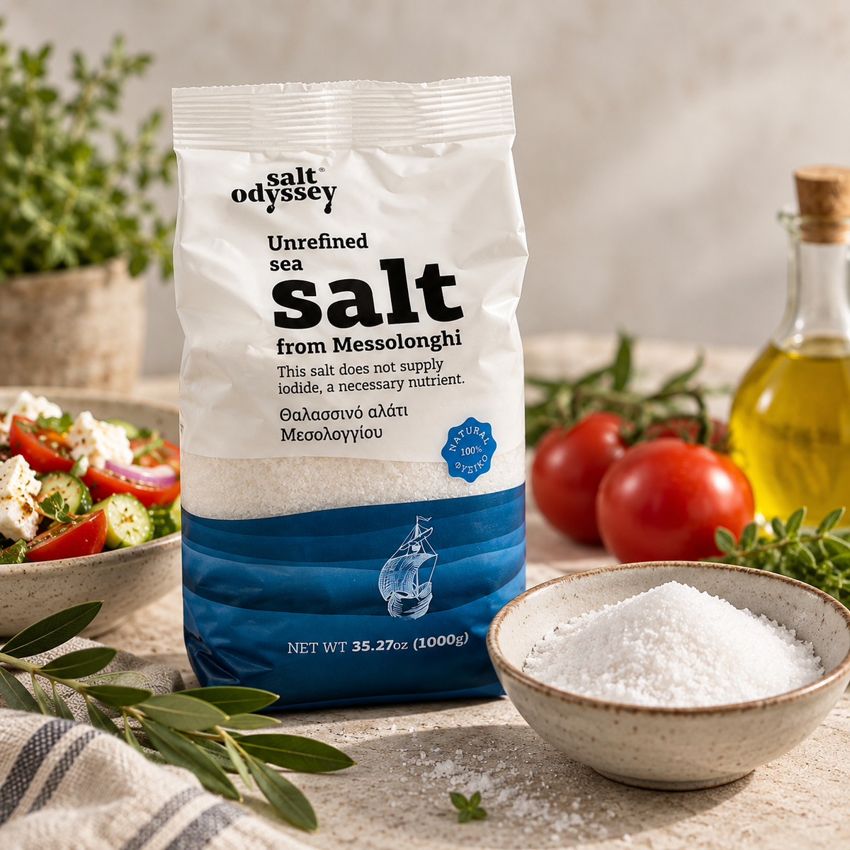 Salt Odyssey Reines Meersalz aus Messolonghi (1 kg)