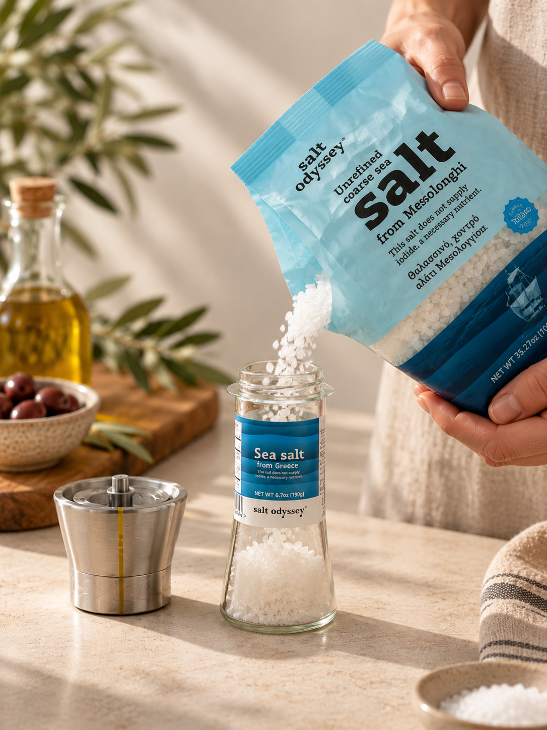 Salt Odyssey Reines Meersalz aus Messolonghi (1 kg)