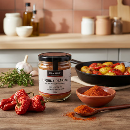 Griechisches Paprika Pulver Florina – 120 g Glas