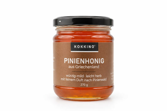 KOKKINO Pinienhonig von Thassos 270 g – Griechischer Honig naturbelassen