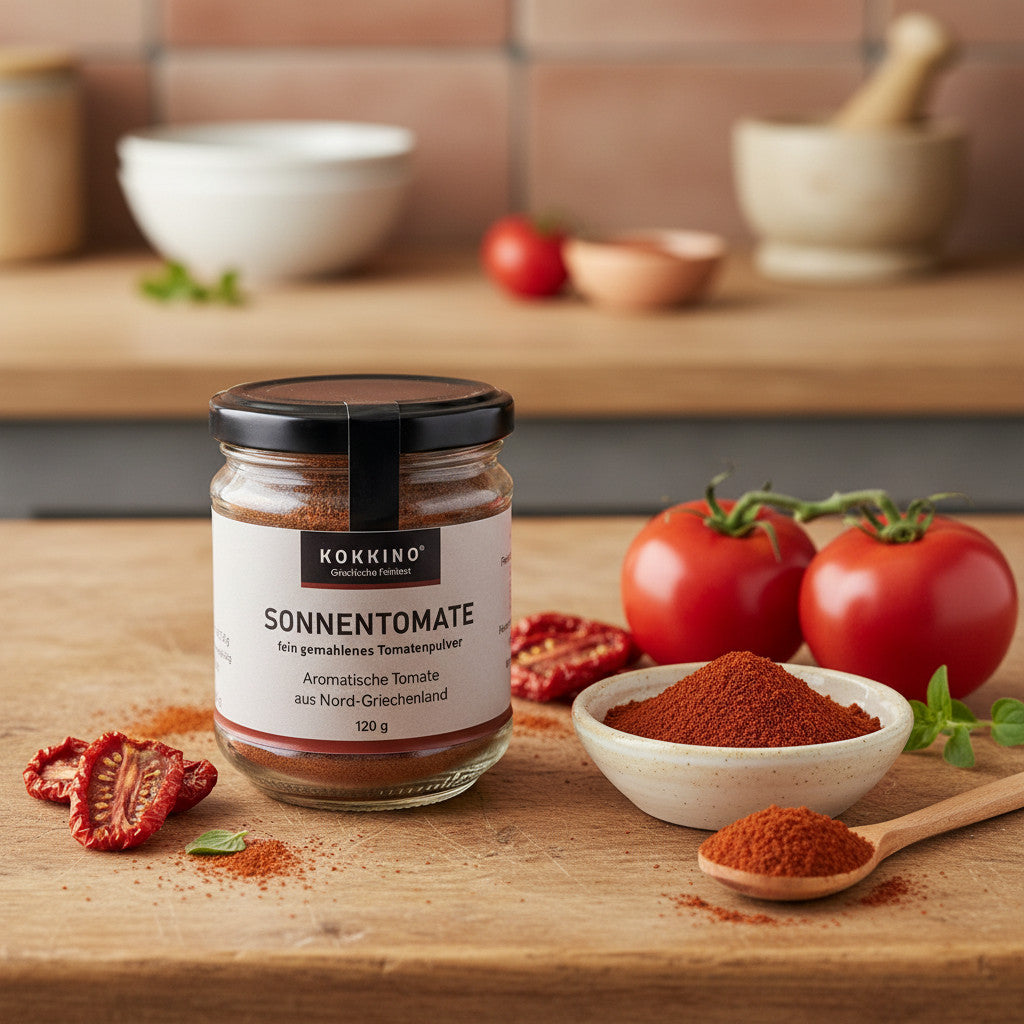 Griechisches Tomaten Pulver – 120 g Glas