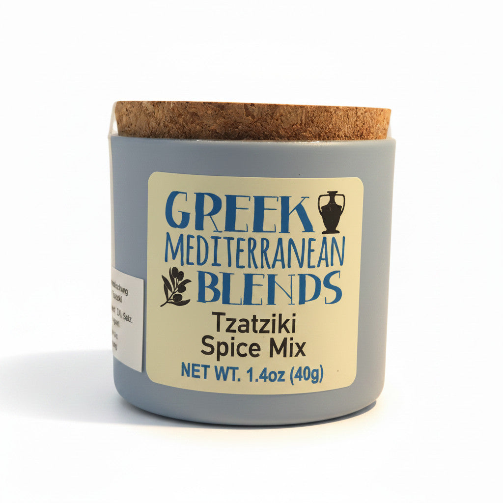 Griechische Tzatziki Gewürzmischung nach alter Rezeptur – 40 g Glas mit Korkdeckel