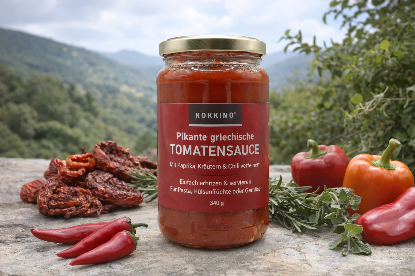 KOKKINO Tomatensauce – Pikant (340 g)